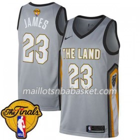 Maillot Homme Cleveland Cavaliers LeBron James 23 2018 NBA Finals Nike Vert Swingman